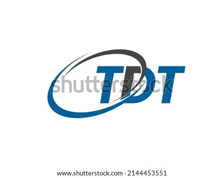 TDT letter creative modern elegant swoosh logo design