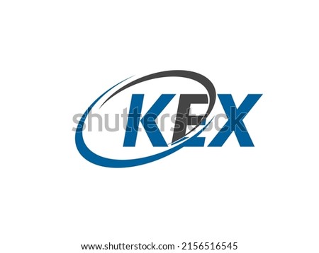 KEX letter creative modern elegant swoosh logo design