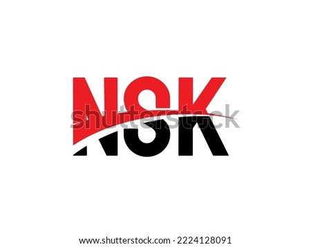 NSK Letter Initial Logo Design Vector Illustration