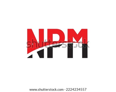 NPM Letter Initial Logo Design Vector Illustration