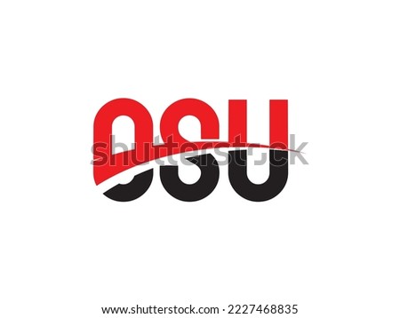 OSU Letter Initial Logo Design Vector Illustration