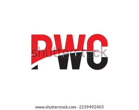 PWC Letter Initial Logo Design Vector Illustration