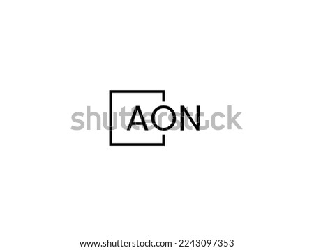 AON letter creative modern elegant swoosh logo design