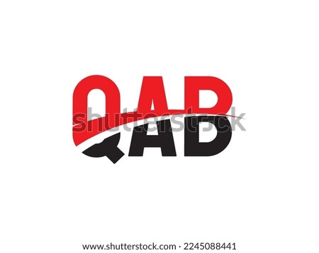 QAB Letter Initial Logo Design Vector Illustration