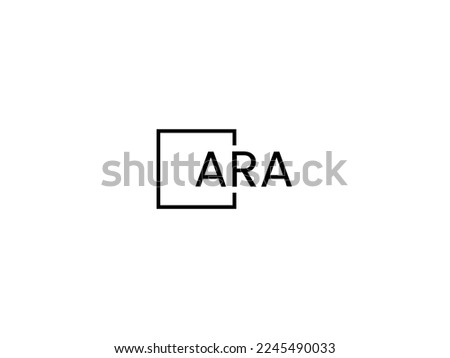 ARA Letter Initial Logo Design Vector Illustration