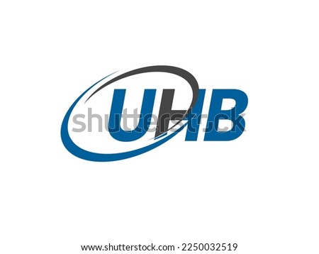 UHB letter creative modern elegant swoosh logo design