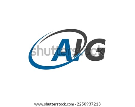 AIG letter creative modern elegant swoosh logo design