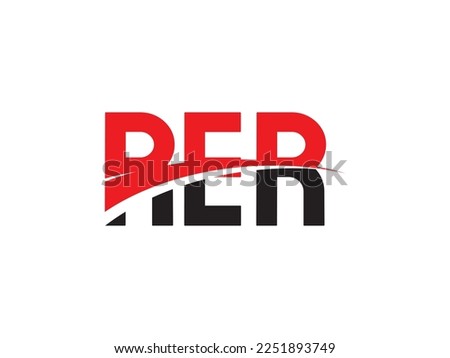 RER Letter Initial Logo Design Vector Illustration