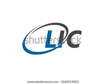 LIC letter creative modern elegant swoosh logo design