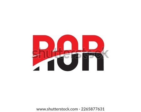ROR Letter Initial Logo Design Vector Illustration