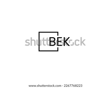 BEK Letter Initial Logo Design Vector Illustration