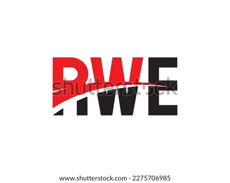RWE Letter Initial Logo Design Vector Illustration