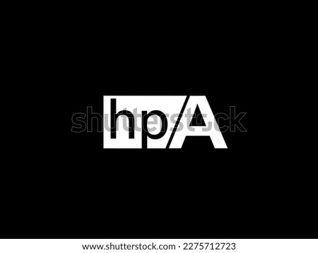 HPA Logo and Graphics design vector art, Icons isolated on black background
