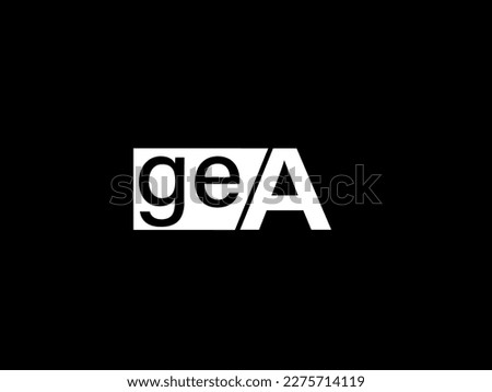 GEA Logo and Graphics design vector art, Icons isolated on black background
