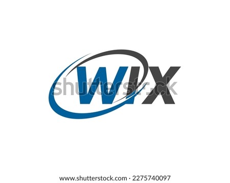 WIX letter creative modern elegant swoosh logo design