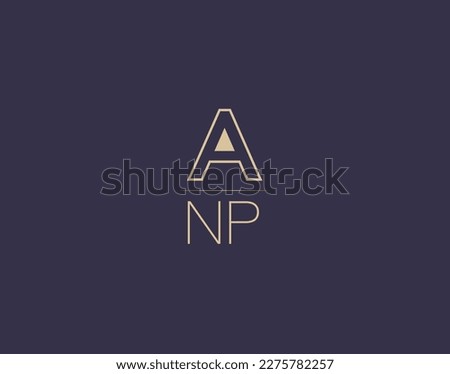 ANP letter logo design modern minimalist vector images