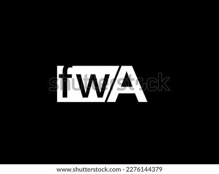 FWA Logo and Graphics design vector art, Icons isolated on black background