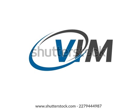 VIM letter creative modern elegant swoosh logo design