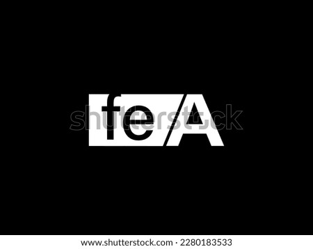 FEA Logo and Graphics design vector art, Icons isolated on black background