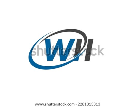 WII letter creative modern elegant swoosh logo design