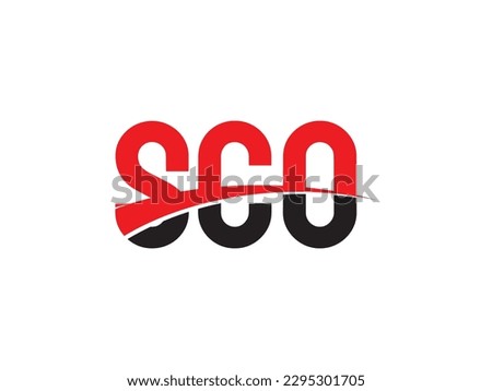 SCO Letter Initial Logo Design Vector Illustration