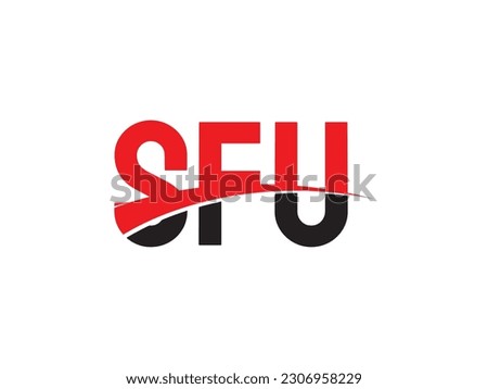 SFU Letter Initial Logo Design Vector Illustration
