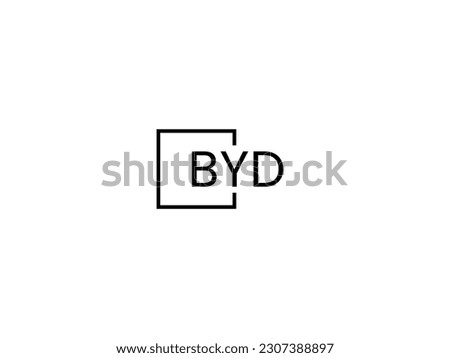 BYD Letter Initial Logo Design Vector Illustration