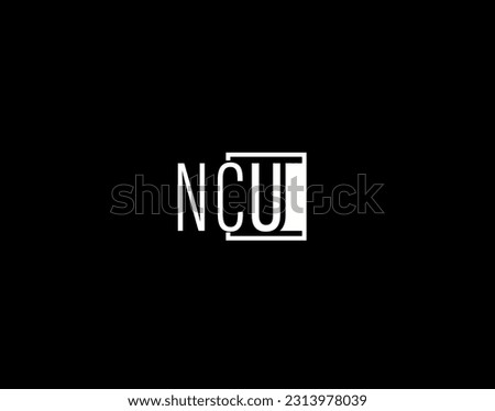 NCU Logo and Graphics Design, Modern and Sleek Vector Art and Icons isolated on black background