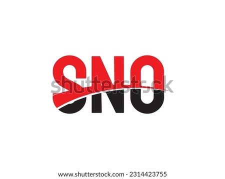 SNO Letter Initial Logo Design Vector Illustration