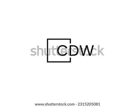 CDW Letter Initial Logo Design Vector Illustration