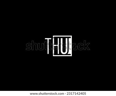 THU Logo and Graphics Design, Modern and Sleek Vector Art and Icons isolated on black background