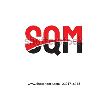 SQM Letter Initial Logo Design Vector Illustration