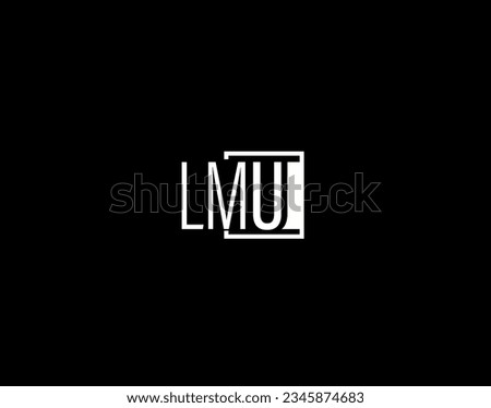 LMU Logo and Graphics Design, Modern and Sleek Vector Art and Icons isolated on black background