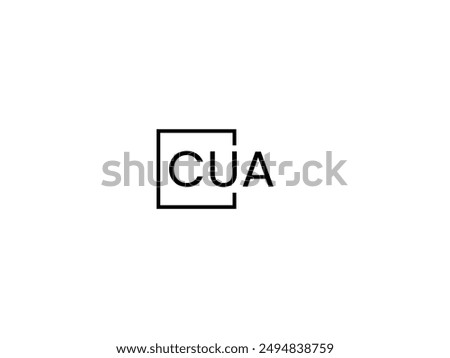 CUA Letter Initial Logo Design Vector Illustration