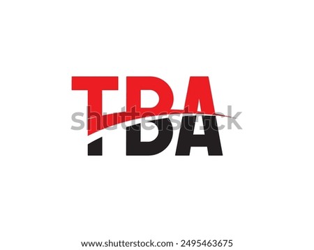 TBA Letter Initial Logo Design Vector Illustration