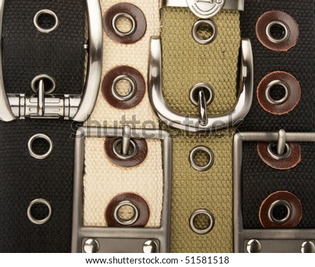 buckles and belts from the fashion background