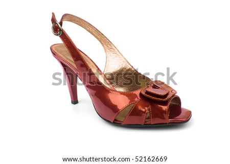 Red High Heels Shoe isolated on white background