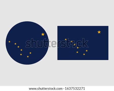alaska flag vector isolated on white background