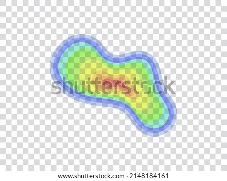 Vector graphic of infrared rays with hot spots spectrum on transparent background. vector eps10.