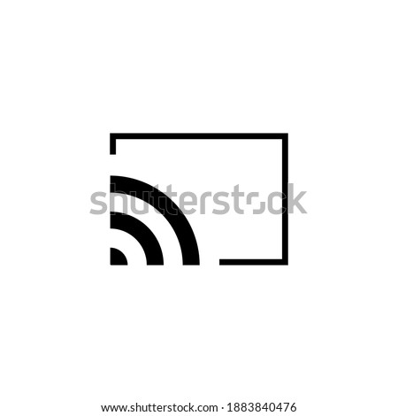 Screencast Icon Vector Isolated on White Background. Chromecast Symbol Illustration