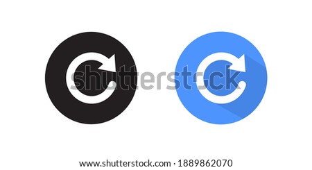 Reload Button Icon Vector in Flat Style. Refresh Symbol Illustration