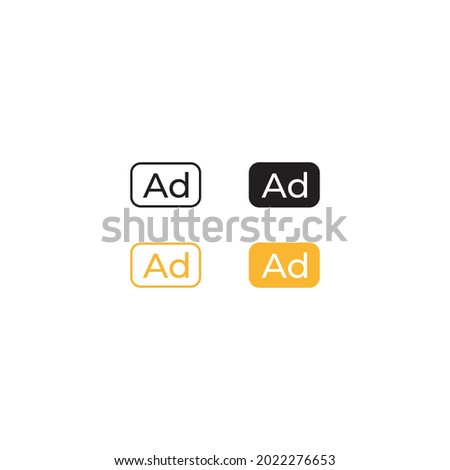 Ad, Ads, Advertising Icon Vector. Adsense Symbol Image