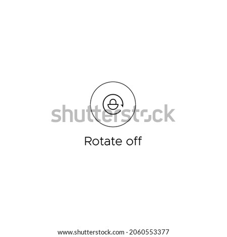 Rotate Off Button Icon in Line Style