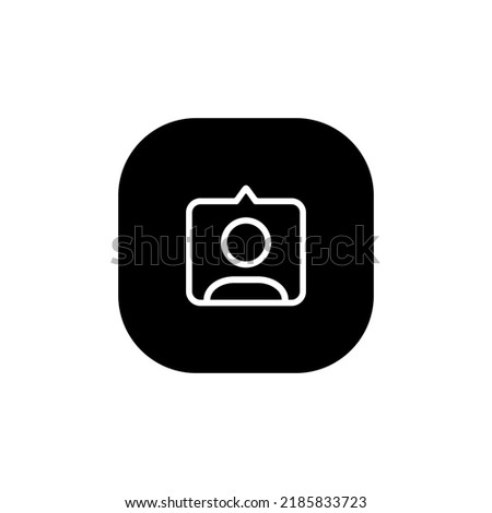 Tag People Button Icon Vector. Sociall media elements