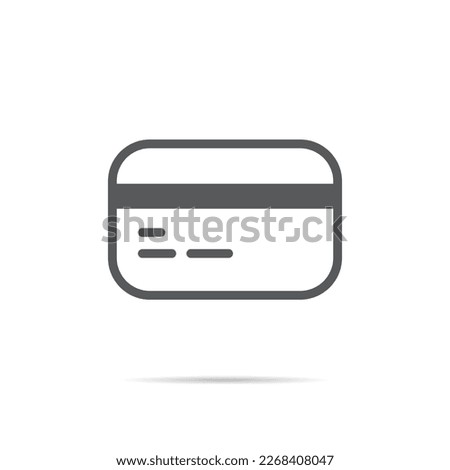 Debit card icon vector in trendy style