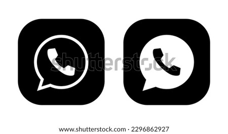 Call icon vector isolated on square background