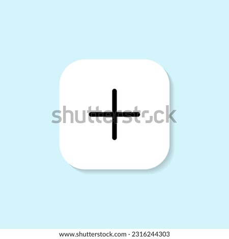 Add button icon vector. Element of microsoft edge app