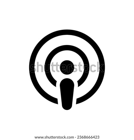 Podcast icon vector isolated on white background. Podcasting sign symbol