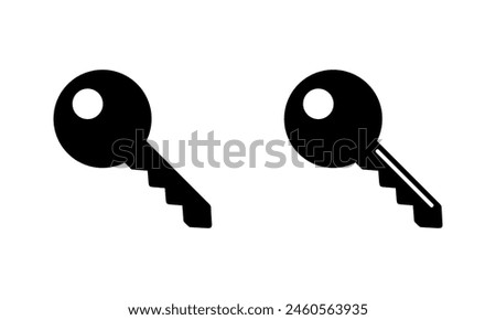 Key icon in generic style. Access keys concept