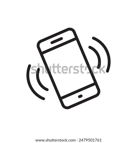 Vibration mode icon. Phone vibrating sign symbol